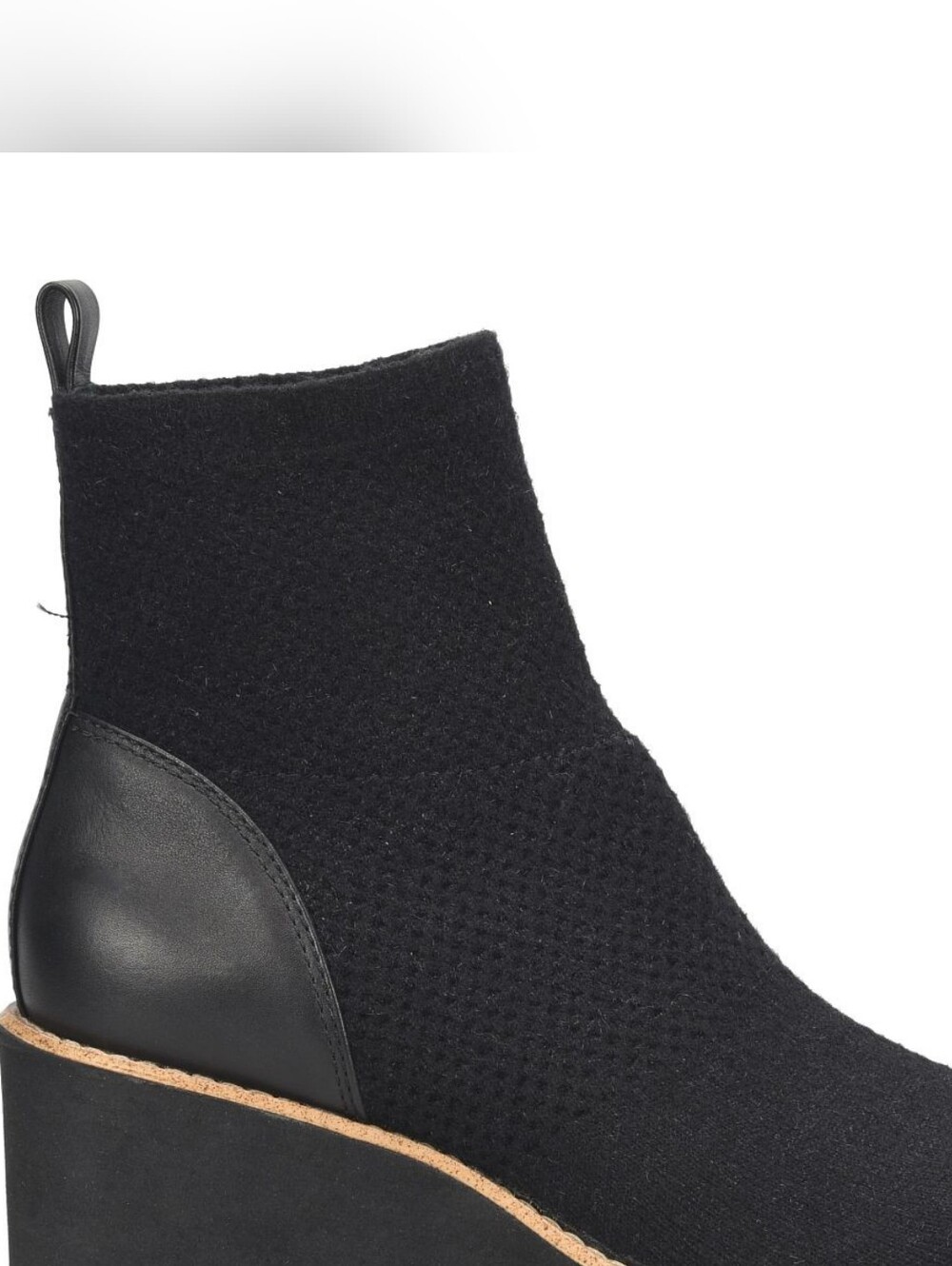 NWOT ELANIA Black Women's Knit Ankle Boots By SOFFT Size 8M